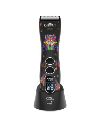Kenchii Flash 5 Wolf Cordless Clipper with a 5-speed motor and adjustable blade
