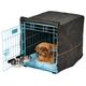 MidWest iCrate Fashion Blue S Kit - Dog Crate Set with Bed, Cover & 2 Bowls, Blue, Size S 61x46x48cm