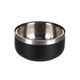 Flamingo Lora Black & Sliver Steel Bowl - stalowa miska dla psa i kota, z podwójną ścianką, czarny mat