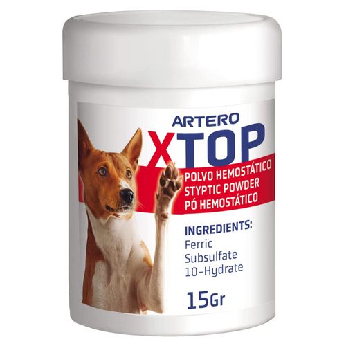 Artero XTop For Dogs & Cats 15g - proszek do tamowania krwawienia u psa i kota