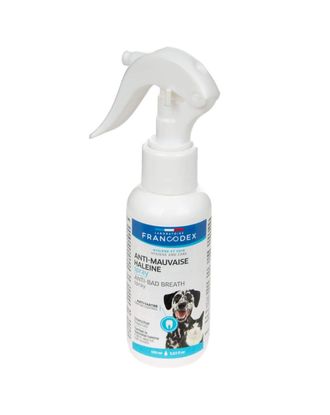 Francodex Anti-Bad Breath Spray 100ml - spray przeciwko nieprzyjemnemu oddechowi, ograniczający płytkę i kamień nazębny