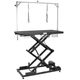 Blovi Upper Pro Black - Grooming Table with Electric Lift, Power Outlet & Accessory Shelf, Black, Tabletop 125x65cm