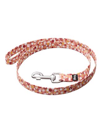 Julius-K9 MoreColor Basic Leash Pink Flowers 120cm - smycz dla psa, taśmowa, wzór w kwiaty