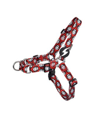 Dashi La Casa De Papel Mask Front Harness - szelki norweskie dla psa, motyw z serialu Dom z Papieru, czerwono-czarne