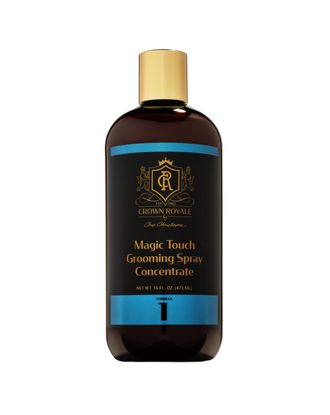 Crown Royale Magic Touch Formula 1 473ml - spray antystatyczny i nabłyszczający do cienkiej i delikatnej sierści psa, koncentrat 1:15