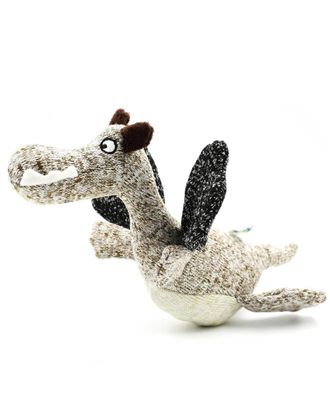Record Cotton Dragon 22cm - bawełniany smok, zabawka dla psa z piszczałką 