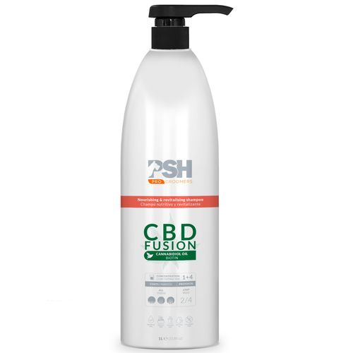 PSH Pro CBD Fushion Shampoo 1L - szampon dla psów i kotów z problemem wypadającej sierści, koncentrat 1:4