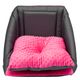 Biglo Roma Trio 42x42x40cm - Multifunctional, Cozy Cave Shaped Covered Dog & Cat Bed, Pink-grey