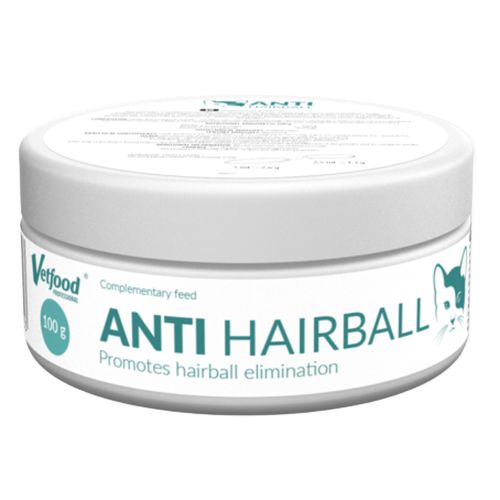 Vetfood Anti Hairball 100g - preparat odkłaczający dla kota, proszek na bezoary włosowe 