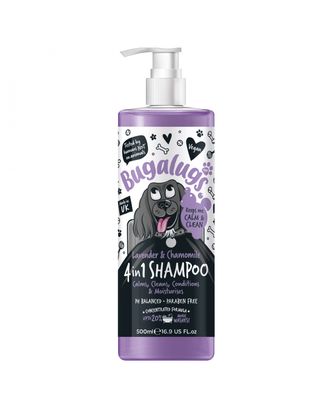 Buglaugs 4in1 Dog Shampoo - szampon uspokajający dla psa, z lawendą i rumiankiem, koncentrat 1:10 - 500ml