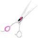 Kenchii Love Lefty Curved Scissors - profesjonalne, leworęczne nożyczki groomerskie z ergonomicznym uchwytem, gięte