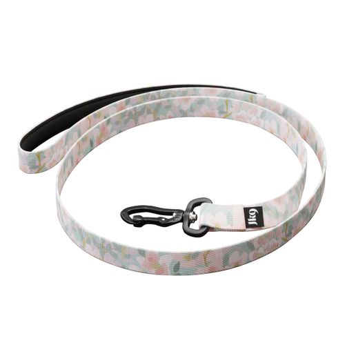 Julius-K9 MoreColor Leash Pretty 120cm - smycz taśmowa dla psa, neoprenowy uchwyt, kwiatowy wzór