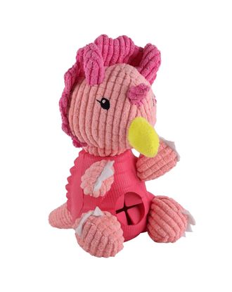 Dashi Trici Dino Toy - zabawka dla psa, dinozaur z otworem na smakołyki, różowy