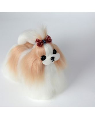 Mr. Jiang Shih Tzu Full Body Hair Chamapagne & White- wymienna sierść do manekina groomerskiego Small Model Dog, szampańsko-biała