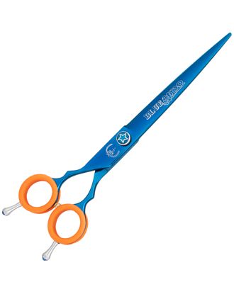 P&W Blue Star Titanium Left Scissors - nożyczki do strzyżenia zwierząt dla osób leworęcznych, proste