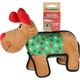 Flamingo Christmas Quilty Reindeer - zabawka świąteczna dla psa, pluszowy renifer z piszczałką, brązowy