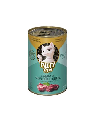 Kitty Cat Lamb & Poultry Liver Pate - bezzbożowa mokra karma, pasztet dla kota, z jagnięciną i wątróbką drobiową - 400g