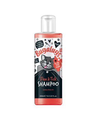 Bugalugs Flea & Tick Cat Shampoo - szampon przeciw pchłom i kleszczom dla kota, z olejkiem Neem - 250ml