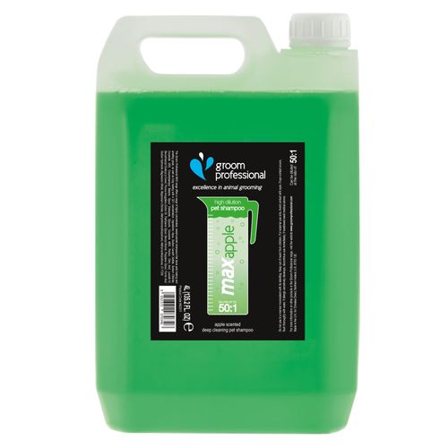 Groom Professional Max Apple Shampoo 4L - głęboko oczyszczający szampon dla psa i kota, koncentrat 1:50