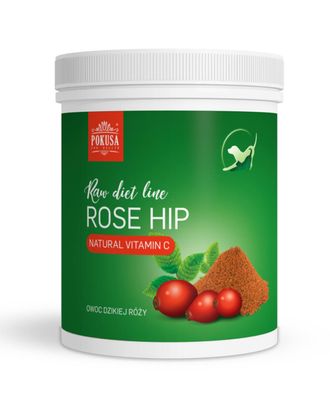 Pokusa RawDietLine Rose Hip - owoc dzikiej róży dla psa, kota, źródło wit. C, na odporność, w profilaktyce układu moczowego - 1kg