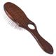 Blovi Brown Wood Pin Brush - duża, twarda, drewniana szczotka z metalową szpilką 23mm i otworem na palec