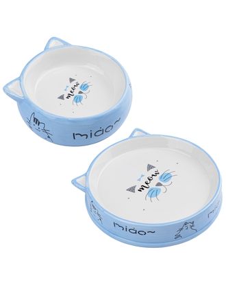 Record Miao Ceramic Bowl - miska ceramiczna dla kota, płytka, niebieska