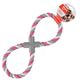 Flamingo Cotton Jim Pull Rope Toy 37cm - sznurkowy szarpak w kształcie ósemki
