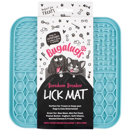Bugalugs Lick Mat for Dogs & Cats - mata do lizania dla psa i kota, 3 rodzaje wypustek