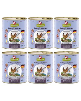 GranataPet Fish & Poultry - bezzbożowa mokra karma dla psa, ryby i drób - 6x 800g - PROMOCJA ze względu na datę najlepiej spożyć przed 01.04.2025