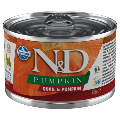 Farmina ND Pumpkin & Quail Adult - pełnowartościowa, bezzbożowa karma dla dorosłych psów, z przepiórką i dynią