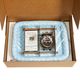 MidWest iCrate Fashion Blue S Kit - Dog Crate Set with Bed, Cover & 2 Bowls, Blue, Size S 61x46x48cm