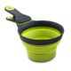 Dexas Collapsible KlipScoop 3w1 Small 118ml - Foldable Food Scoop, Measuring Cup And Bag Clip In One, Green
