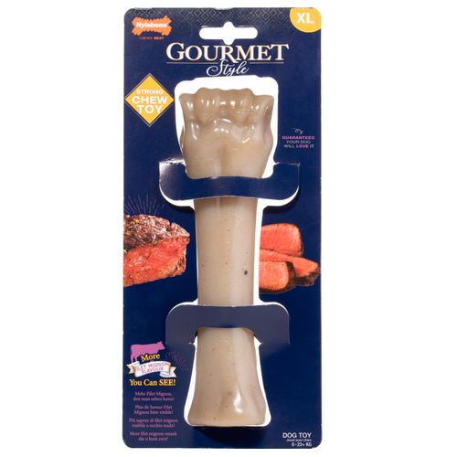 Nylabone Gourmet Knuckle Bone XL - wytrzymały gryzak dla bardzo dużego psa, o aromacie polędwicy wołowej