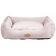 Blovi Bed Velur Love Pink L - Elegant Velour Bed for Dogs and Cats, Rectangular, Misty Rose