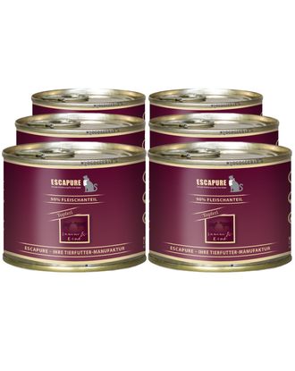 Escapure Topferl Lamm mit Rind - bezzbożowa mokra karma dla kota, gulasz jagnięcy z wołowiną - 6x 200g