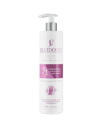 FluidoPet Balsam 3w1 - maseczka bez spłukiwania dla psów długowłosych, ułatwia rozczesywanie, wygładza, zapobiega elektryzowaniu - 500ml