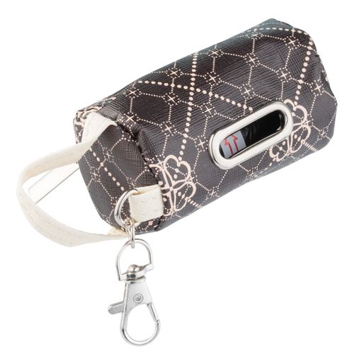 Flamingo Vito Poop Bag Holder Brown - szykowne etui na woreczki + rolka woreczków