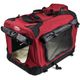 Blovi Dog Soft Crate - wysokiej jakości, materiałowy transporter dla zwierząt, bordowy