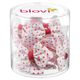 Blovi Bows Polka White 25szt. - białe kokardki w kropeczki dla psa, na gumce