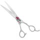 Kenchii Love Curved Scissors - profesjonalne nożyczki groomerskie z ergonomicznym uchwytem, gięte