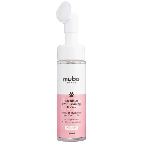 Mubo No Rinse Paw Cleaning Foam Watermelon 200ml - pianka do mycia łapek psa i kota, bez spłukiwania, arbuzowa