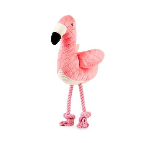 Max&Molly Huggles Flamingo Sunny - zabawka pluszowa dla psa, flaming z piszczałką i szeleszczącymi skrzydłami