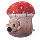 Holland Double Wooble Mushroom Mates - piszcząca zabawka dla psa ze sprężynką, jeże w muchomorze