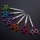 Jargem Asian Style Light Straight Scissors 6,5" - Perfect to Cut Small Body Parts, With Finger Rings