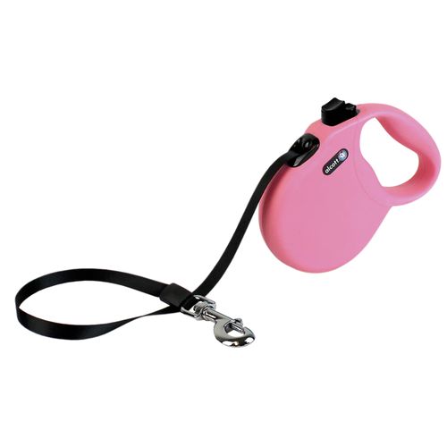 Alcott Wanderer Retractable Leash 5m Pink - smycz automatyczna dla psa, różowa
