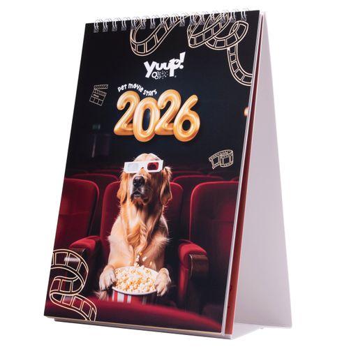 Yuup! Kalendarz 2026 - biurkowy, piramidka, 15x21cm