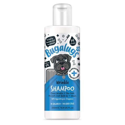 Bugalugs Wrinkle Shampoo - szampon z chlorheksydyną dla psa i kota, do pielęgnacji fałdów skórnych
