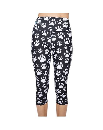 Groom Professional Paw Print Leggings - krótkie legginsy groomerskie w łapki, rybaczki