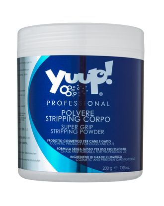 Yuup! Professional Super Grip Stripping Powder 200g - super mocny puder do trymowania i czyszczenia sierści, dla białych psów