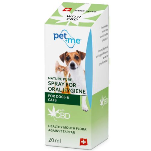 Pet+Me Spray For Oral Hygiene 20ml - naturalny spray do pielęgnacji jamy ustnej z CBD, dla psa i kota